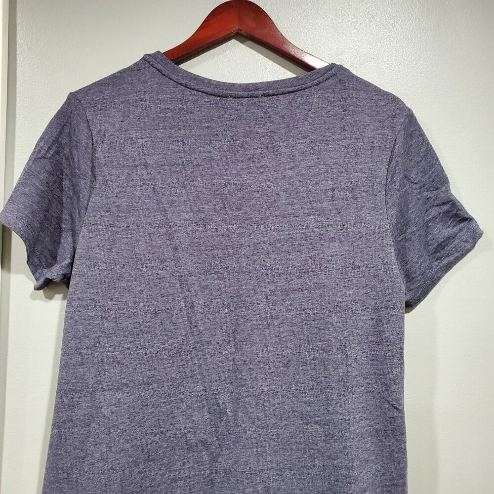 Umgee Womens Small Tunic T Shirt Dress Embroidered Floral Blue Pink Pockets - Picture 12 of 13